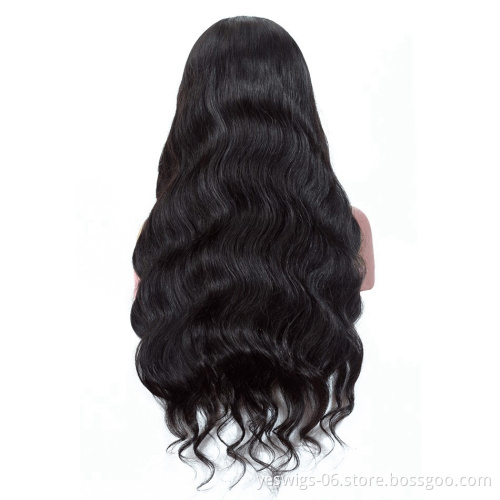Good Quality Brazilian Hair Lace Closure Wig 13*4 Cuticle Aligned Remy Hair Natural Color Body Wave Lace Front Wigs Wholesale